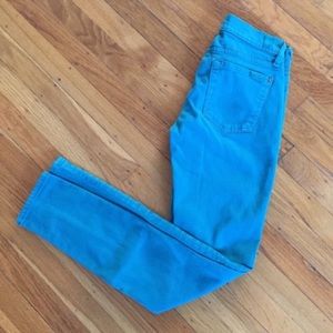 🚫 SOLD 🚫 7 For All Mankind The Skinny Jeans teal 23/24 EUC